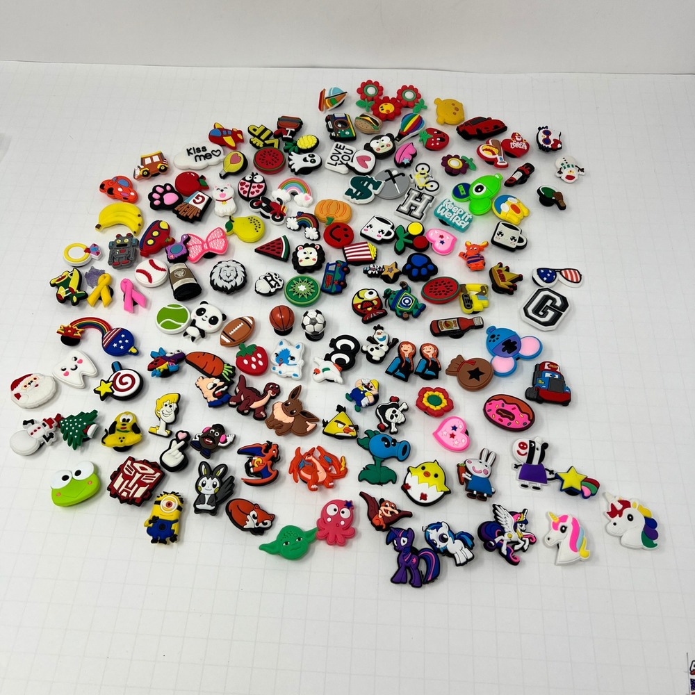 Shoe Charms‎ Bulk Lot Multicolor Pokemon Disney Animals Food Sports Pony Flower